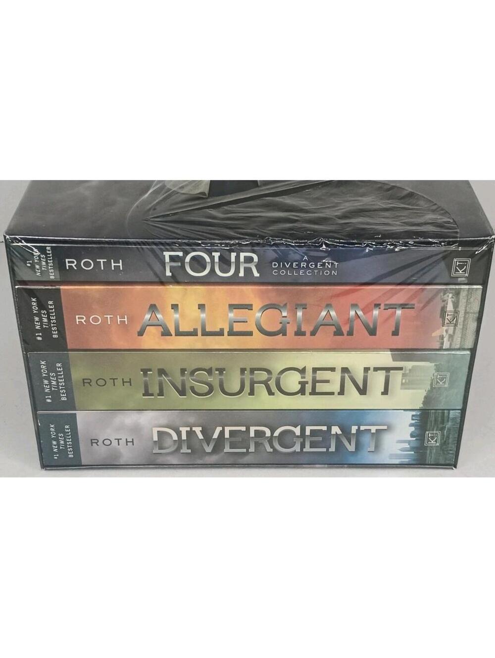 Divergent Series 4 Paperback Book Set Divergent, Insurgent, Allegiant, Four NEW